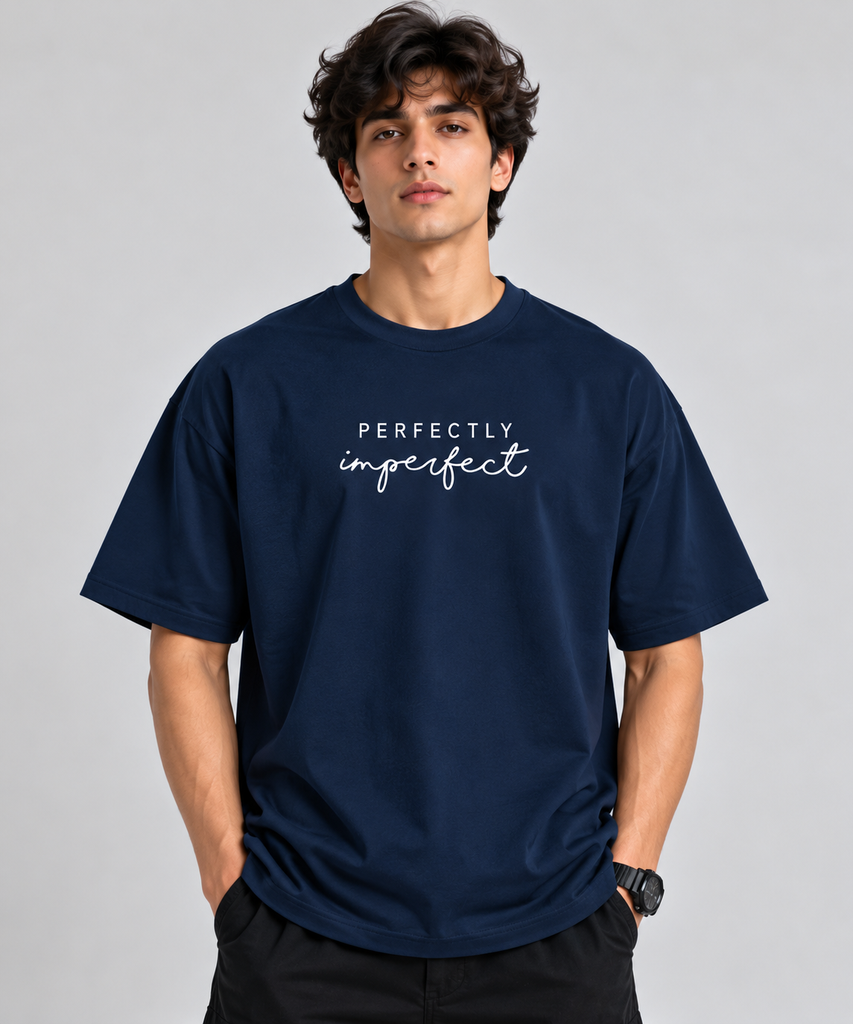 [ANB-PRIP-OFWT-S] ANIBA Mens Perfectly imperfect printed T-shirts (S, Off White)